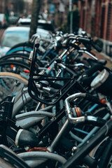 Fototapeta na wymiar Bicycles in Amsterdam, The Netherlands