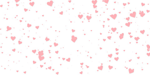 Obraz na płótnie Canvas Pink heart love confettis. Valentine's day falling