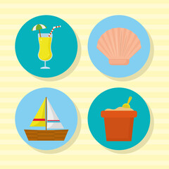 beach and vacations set