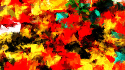 Naklejka na ściany i meble Colorful Texture Painting on Canvas with Strokes. Modern Cover Design Texture.