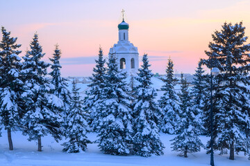 Obraz premium The bell tower of the Orthodox church