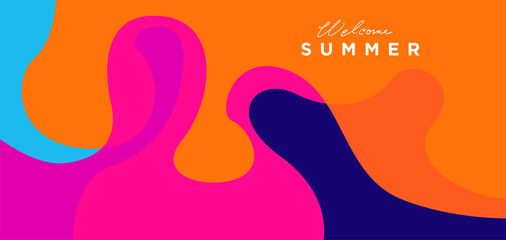 Vector Colorful liquid and fluid background for summer collection