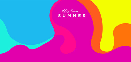 Vector Colorful liquid and fluid background for summer collection