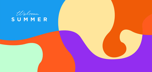 Vector Colorful liquid and fluid background for summer collection
