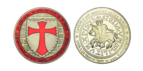 Red Templar Knights collector's coin
