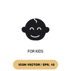 for kids icons  symbol vector elements for infographic web