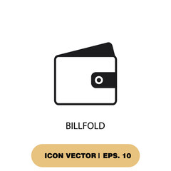 billfold icons  symbol vector elements for infographic web