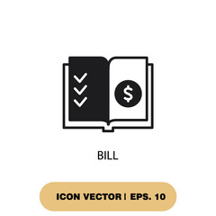 bill icons  symbol vector elements for infographic web