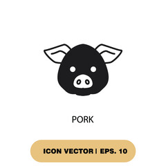 pork icons  symbol vector elements for infographic web