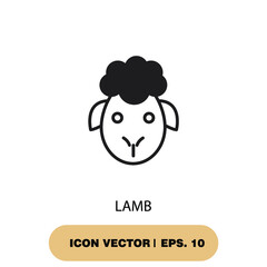 lamb icons  symbol vector elements for infographic web