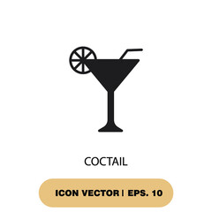 cocktail icons  symbol vector elements for infographic web