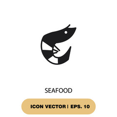 seafood icons  symbol vector elements for infographic web
