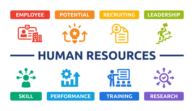 Human Resources Icon Concept. Vector illustration