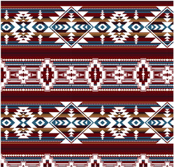 オルテガ柄総柄アカ系