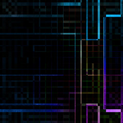 Abstract glitch art background image.