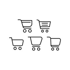 Cart Icon Set Vector Symbol Design Illustration