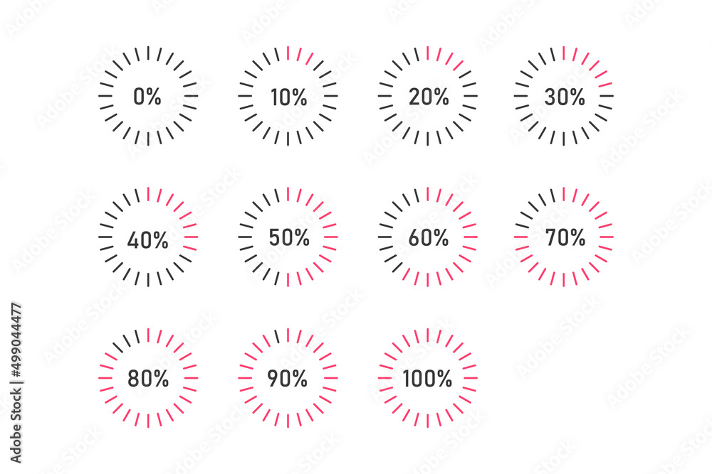 Poster progress load set loader. vector progress loading bar set. vector isolated
