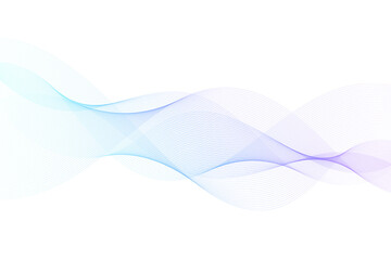 Vector wave lines flowing dynamic isolated on white background. Abstract background.