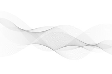 Vector wave lines flowing dynamic isolated on white background. Abstract background.