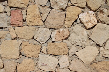 Stone wall texture background. Pattern of stone wall