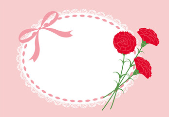 vector background with red carnations for Mother’s Day banners, cards, flyers, social media wallpapers, etc.