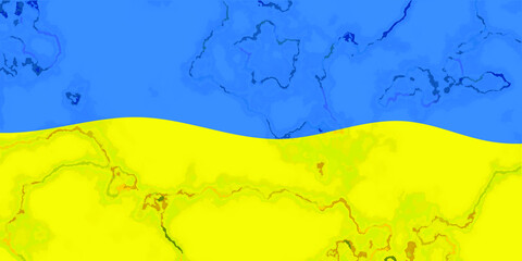 Grunge Ukraine flag. Abstract vector background.