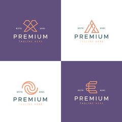 Simple Geometric Monogram Letter Logo and Branding for Business, Fashion, Boutique