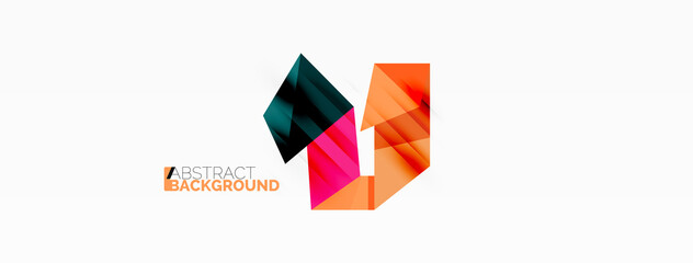 Creative geometric wallpaper. Abstract ribbon style line composition. Techno business template for wallpaper, banner, background or landing