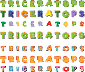 Font design for triceratops