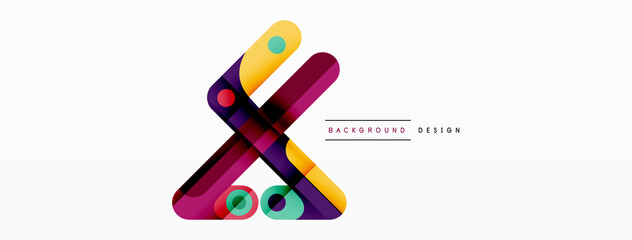 Lines geometric creative abstract background. Bright color line composition for wallpaper, banner, background or landing