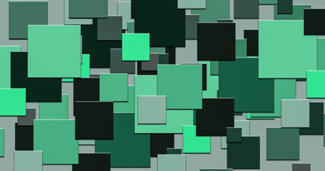 Green squares shape structure for art banner design