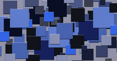 Blue squares shape structure for art banner design