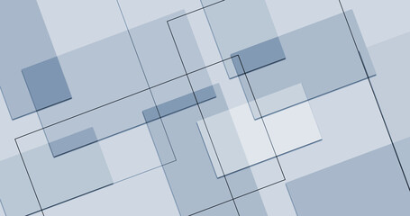 Modern banner concept with blue geometric shapes and lines