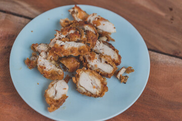 Chicken fried rice in the morning