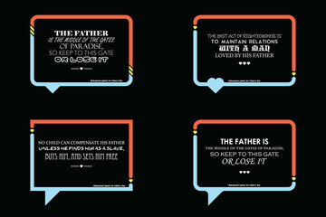Collection of Speech bubble rectangle frames and ballon quotes. Modern quote text bubble template. Quotation form. EPS8