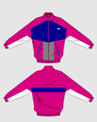 retro vintage windbreaker hoodie jacket template © Ronillo