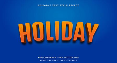 editable 3d Holiday text effect