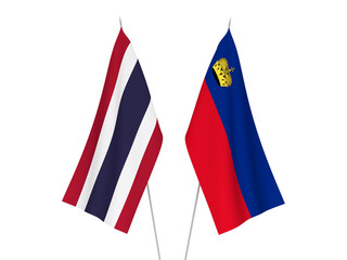 Thailand and Liechtenstein flags