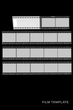 old film strip isolated