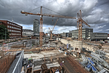 Building site in Odense Denmark
