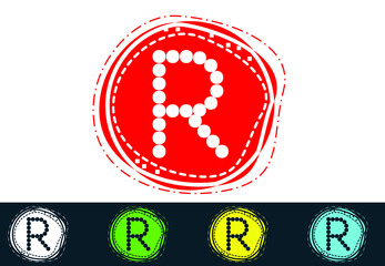 R letter new logo and icon design