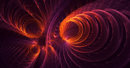 3D rendering abstract multicolor technology fractal light background