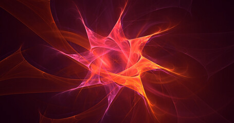 3D rendering abstract multicolor technology fractal light background