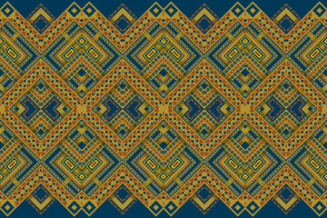 Seamless geometric ethnic asian oriental and tradition pattern design for texture and background. Silk and fabric pattern decoration for carpet, clothing, wrapping and wallpaper
