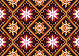 Geometric ethnic oriental ikat pattern traditional Design for background,fabric,wrapping,clothing,wallpaper,Batik,carpet,embroidery style.