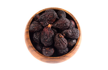 Dried Mission Figs Isolated on White Background