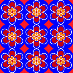 Seamless portugal or spain azulejo tile