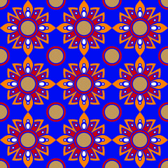 Talavera tiles seamless pattern
