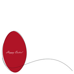 Red easter egg vector illustration