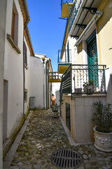 A narrow street in Bisaccia, a small village in the province of Avellino, Italy.